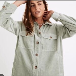 Madewell Light Green Corduroy Jacket